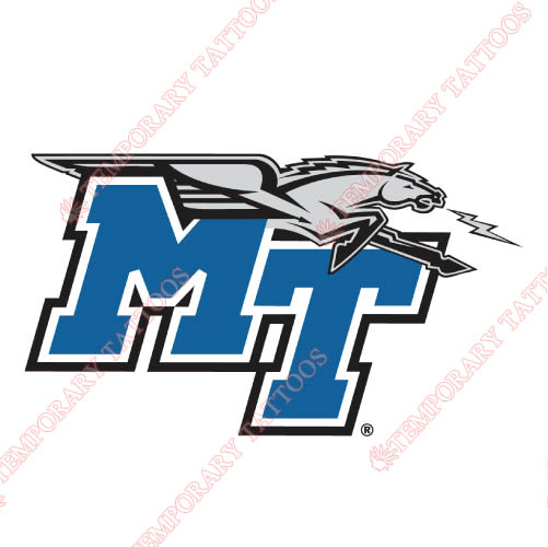 Middle Tennessee Blue Raiders Customize Temporary Tattoos Stickers NO.5084